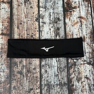 Mizuno Black Volleyball Sports Logo Headband